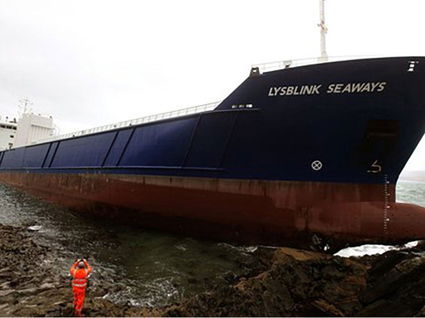 The 423ft ship that ran aground in Scotland