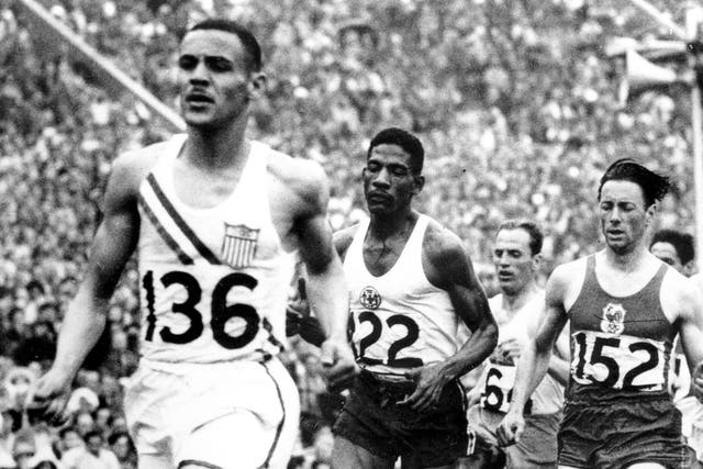 Whitfield (No 136), on his way to victory in the Olympic 800 metres in London in 1948