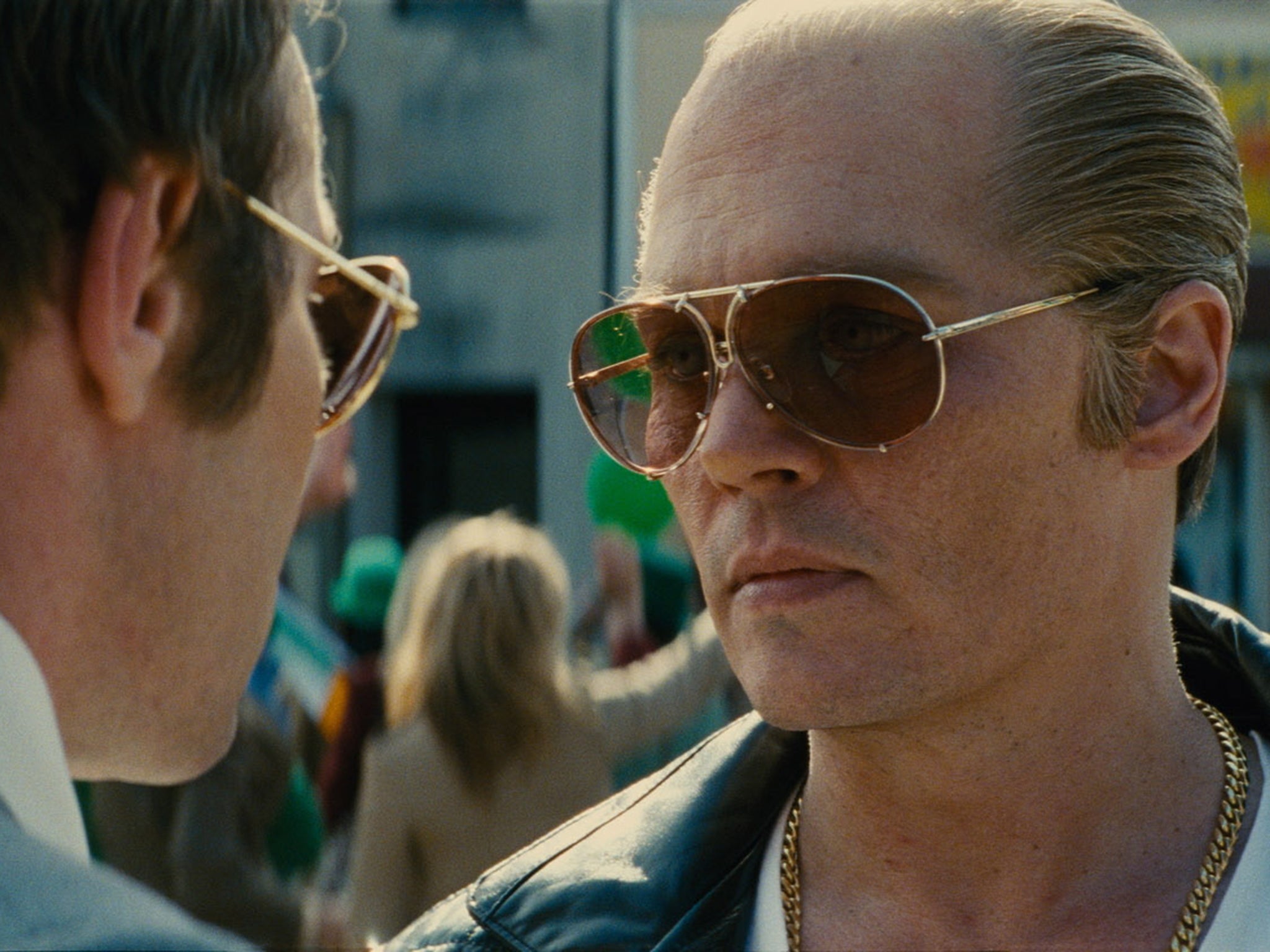 Gangster: Johnny Depp in a scene from 'Black Mass'