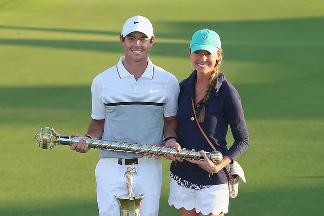 <p>Rory McIlroy and his wife Erica Stoll</p>