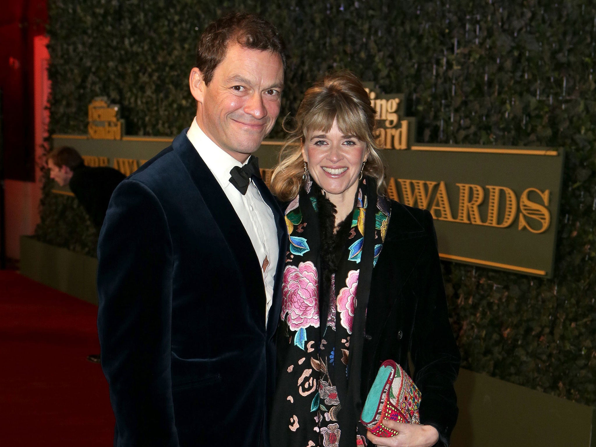 Dominic West and Catherin Fitzgerald attending the London Evening Standard Theatre Awards in partnership with The Ivy, at the Old Vic Theatre in London.