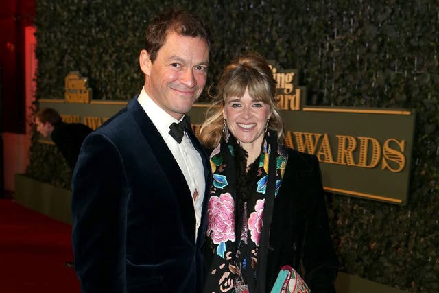Dominic West and Catherin Fitzgerald attending the London Evening Standard Theatre Awards in partnership with The Ivy, at the Old Vic Theatre in London.