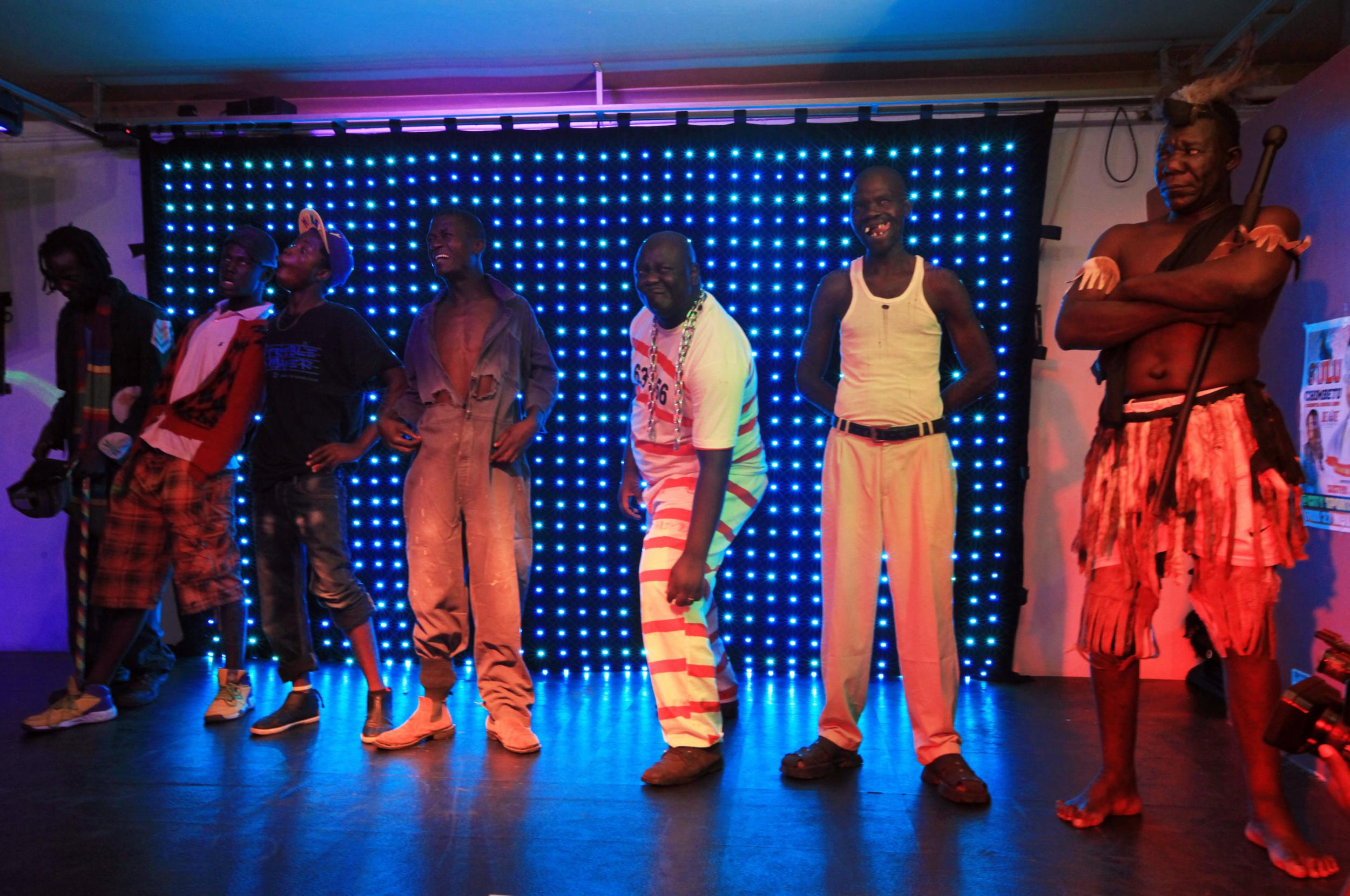 Contestants on stage during the 2015 edition of the Mr Ugly competition