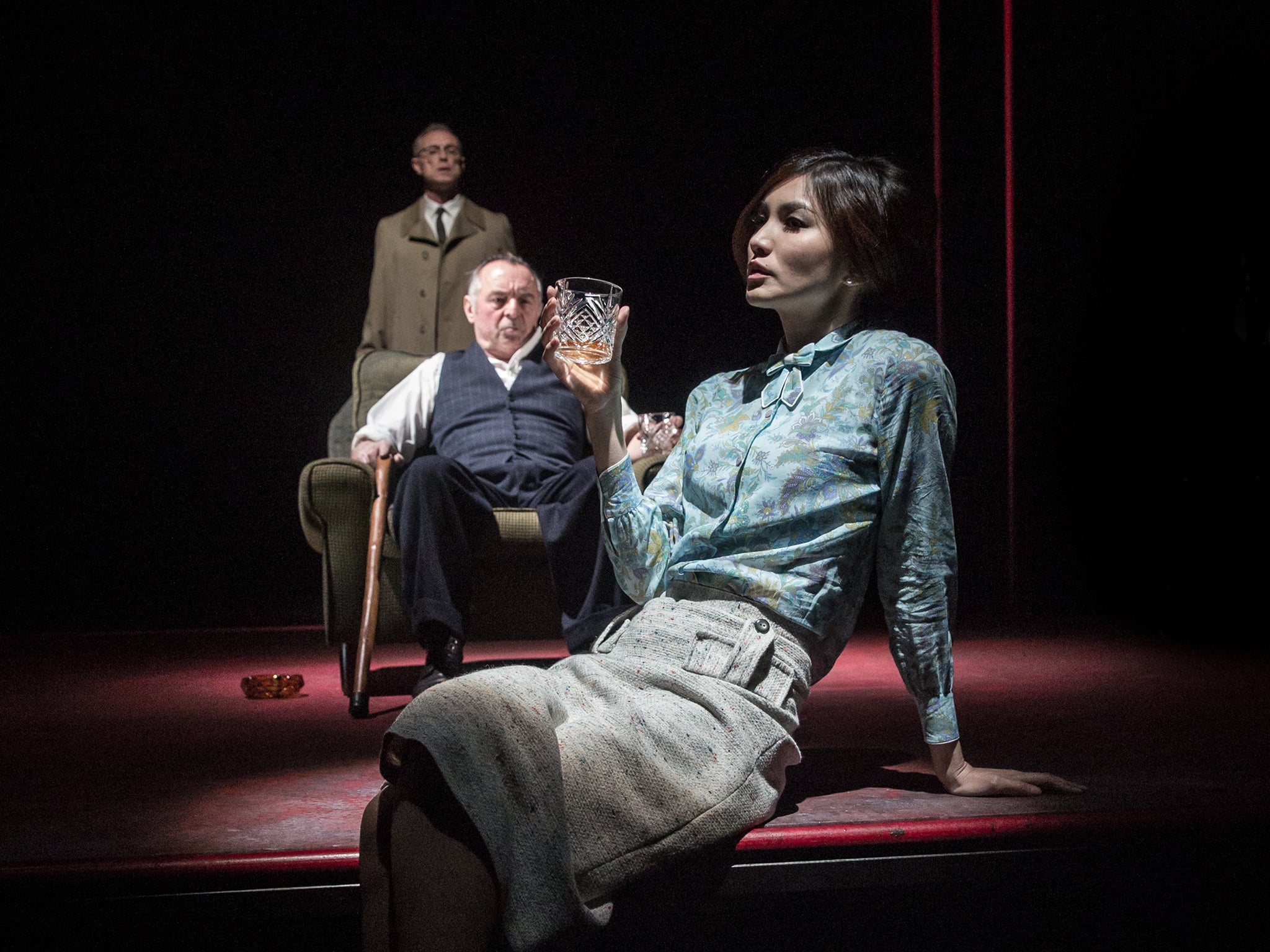 Gary Kemp, Ron Cook and Gemma Chan in Jamie Lloyd's production of 'The Homecoming'