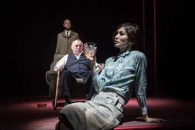 Gary Kemp, Ron Cook and Gemma Chan in Jamie Lloyd's production of 'The Homecoming'