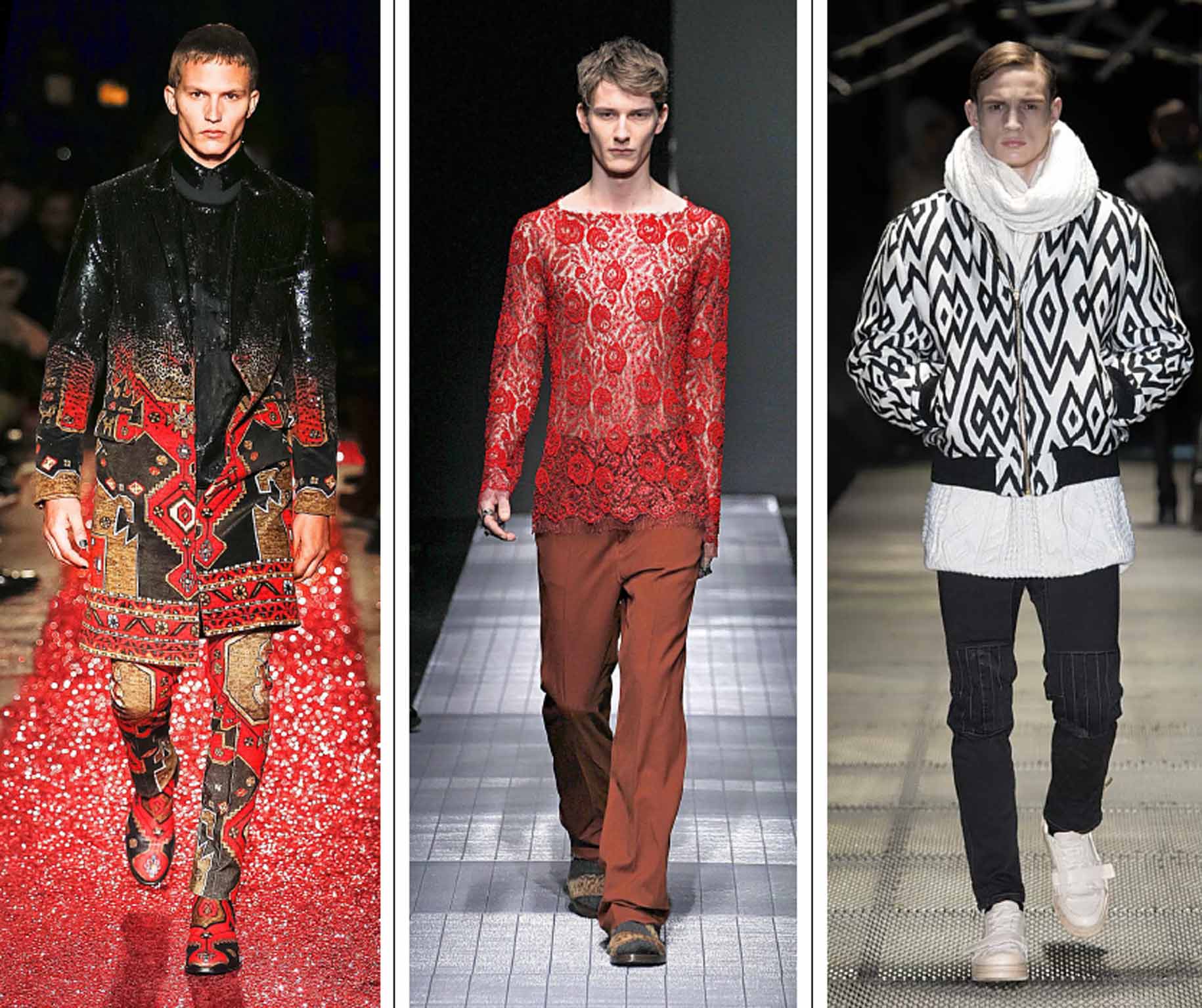 &#13;
a/w 15 looks from Givenchy by Riccardo Tisci, Gucci and Versace&#13;