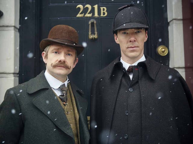 Benedict Cumberbatch with Martin Freeman as John Watson