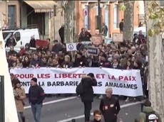 #NotInMyName demonstrations take place in Europe
