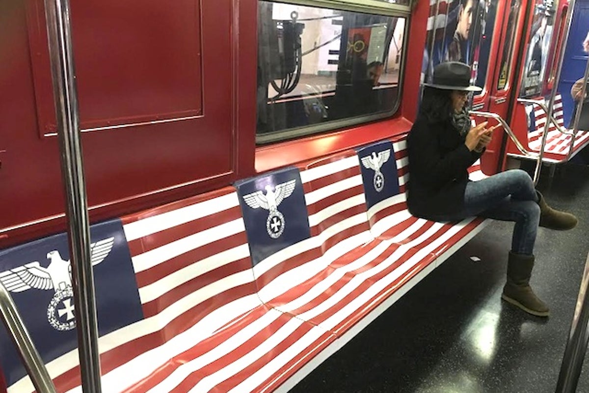 New York subway trains were covered in Nazi insignia to promote Amazon ...