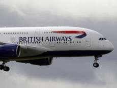British Airways pilot left unable to fly after 'military strength' laser damages eye during Heathrow landing