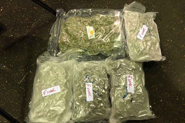 Somme of the haul of drugs that was uncovered when police were called to reports of a man trying to steal herbal tea