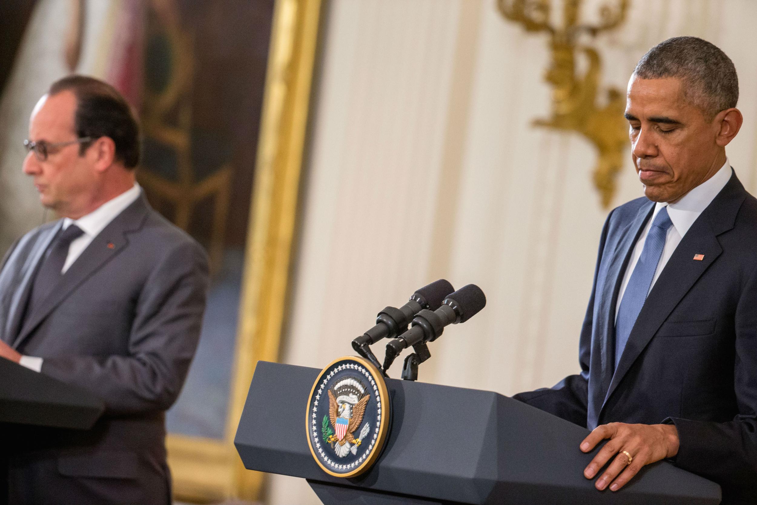 Hollande and Obama spoke at the White House