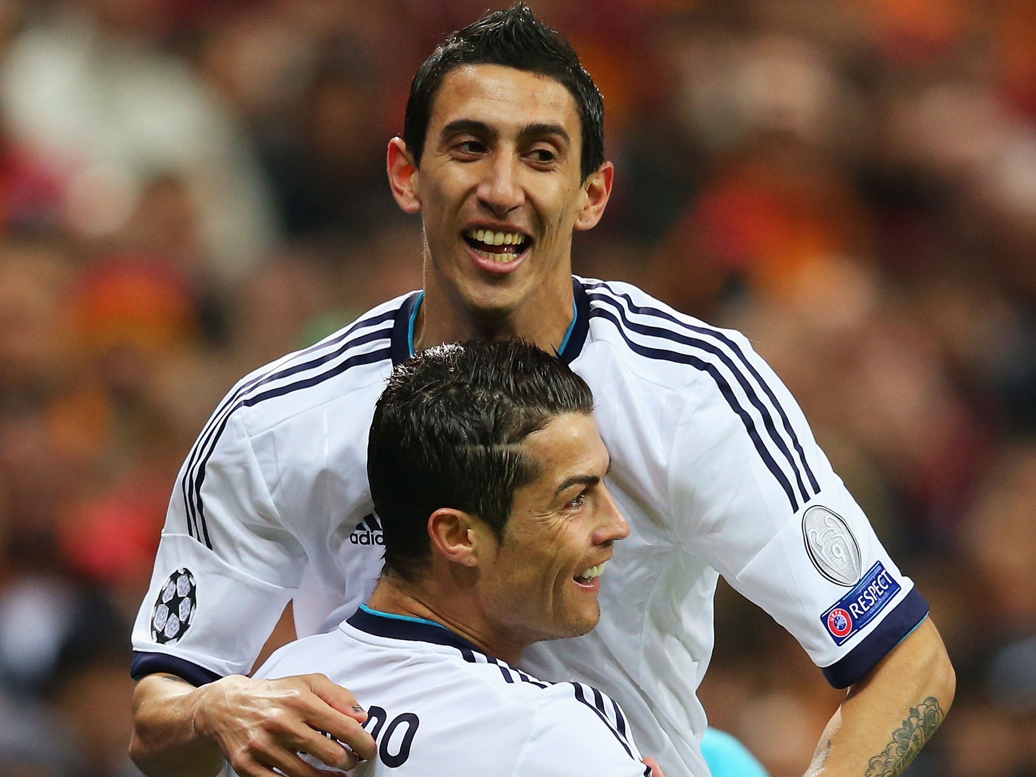 Angel Di Maria and Cristiano Ronaldo during their times together at Real Madrid