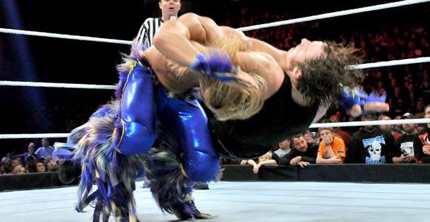 Dean Ambrose lands Dirty Deeds on Tyler Breeze