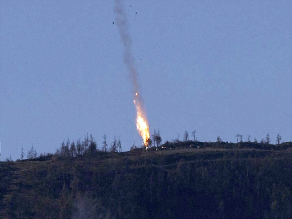 The Russian Su-24 jet was downed by Turkish forces
