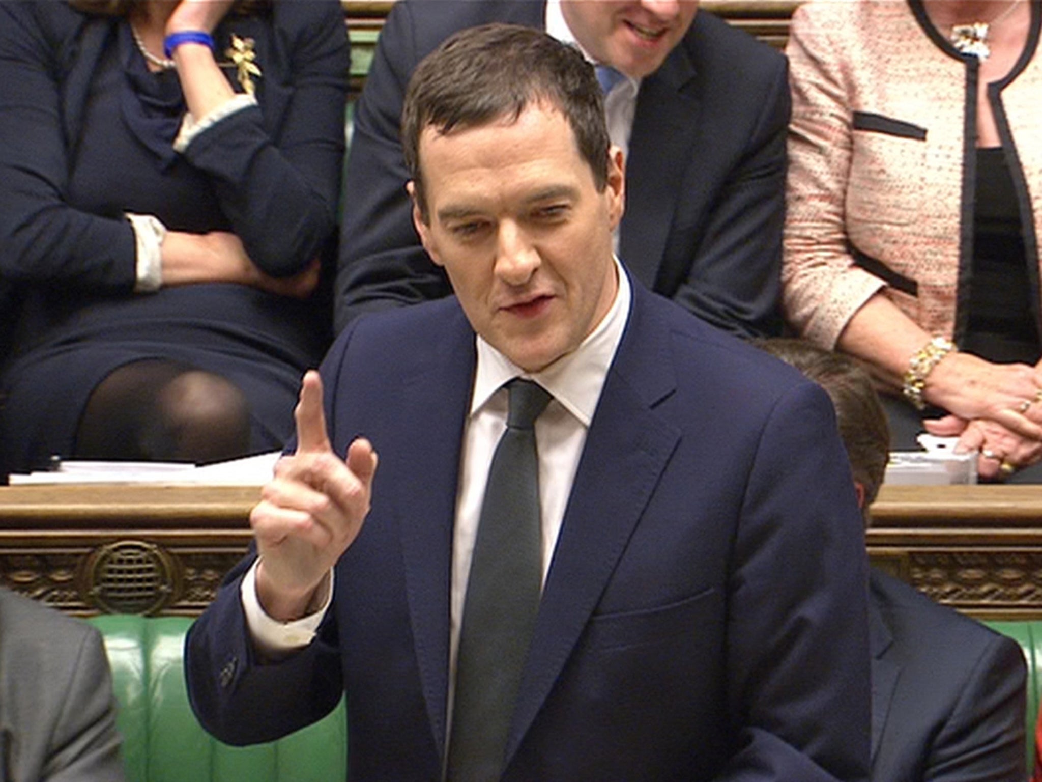 George Osborne as he delivers the Autumn Statement to Parliament