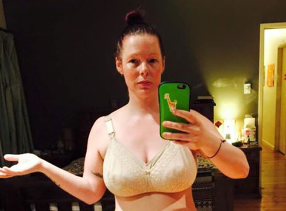 Mel Rymill poses in her underwear on Facebook