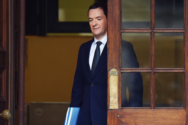 Chancellor of the Exchequer George Osborne prior to delivering his Autumn Statement today