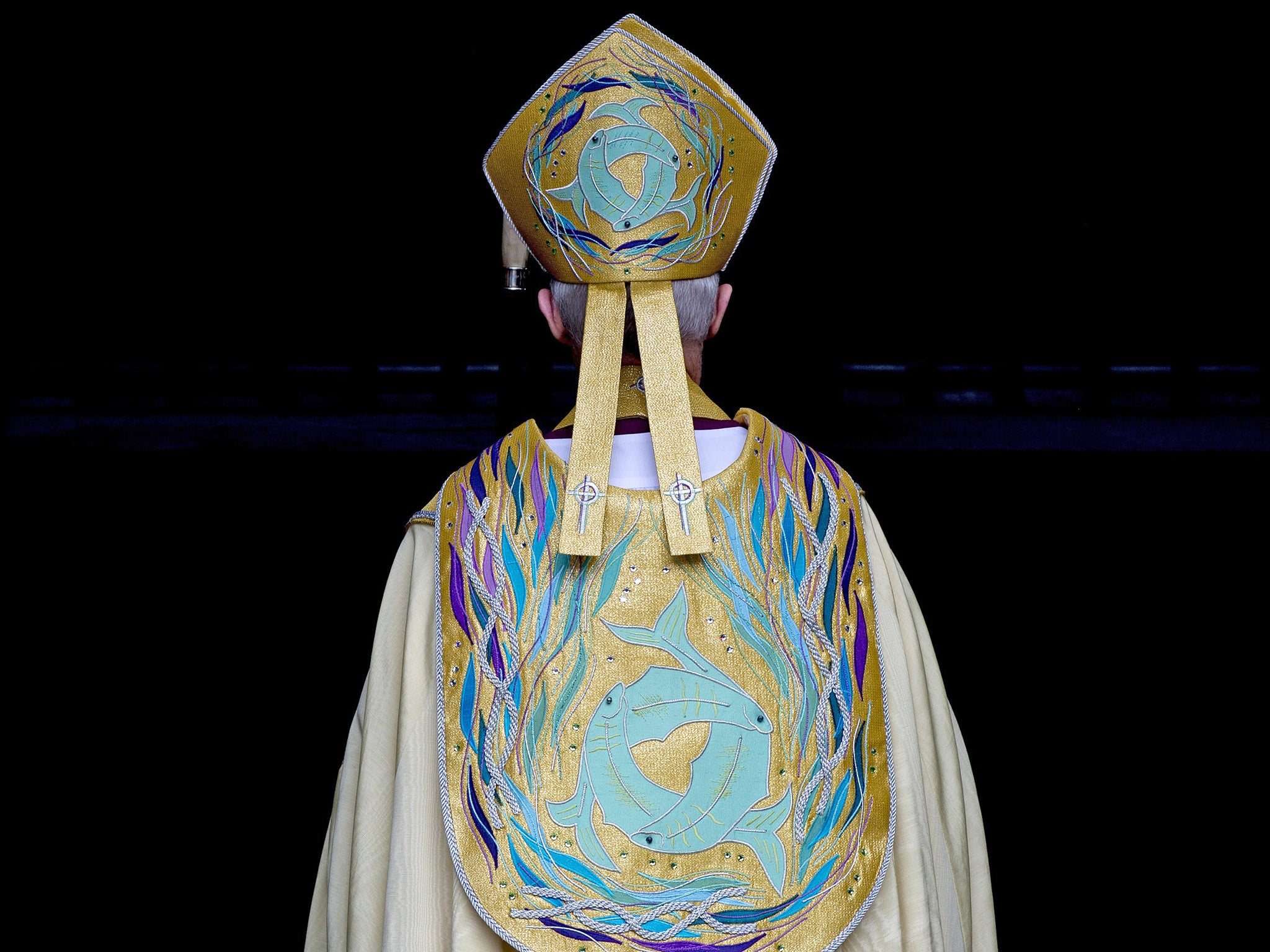 Bishop Broadbent said mitres, robes, croziers, and staffs, could help Bishops look 'imposing' in cathedrals