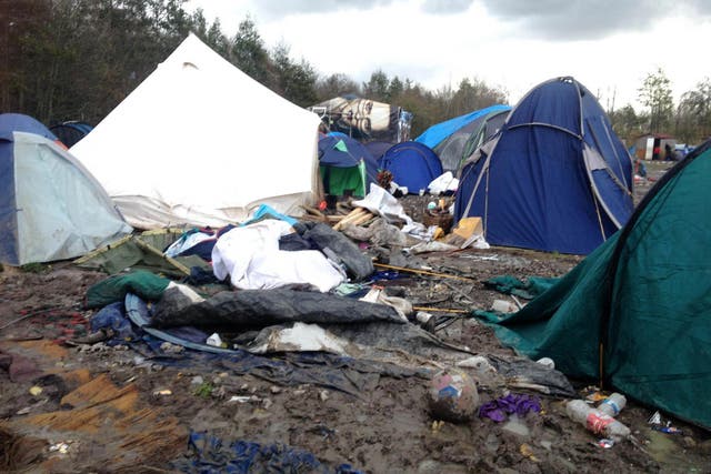 'The tents are not holding up because the camp is becoming a swamp'