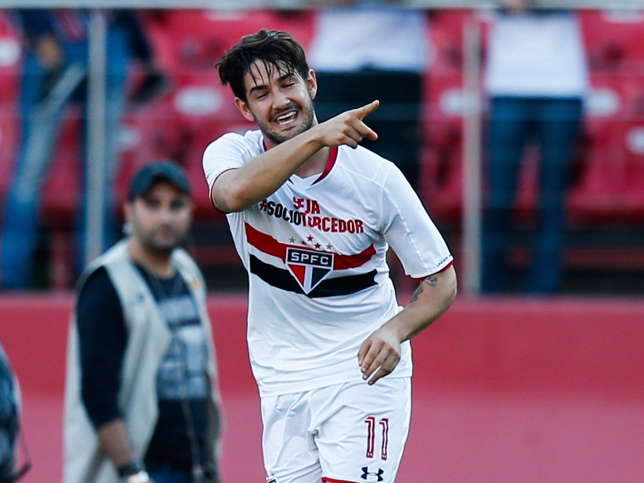 Alexandre Pato in action during his loan spell for Sao Paulo