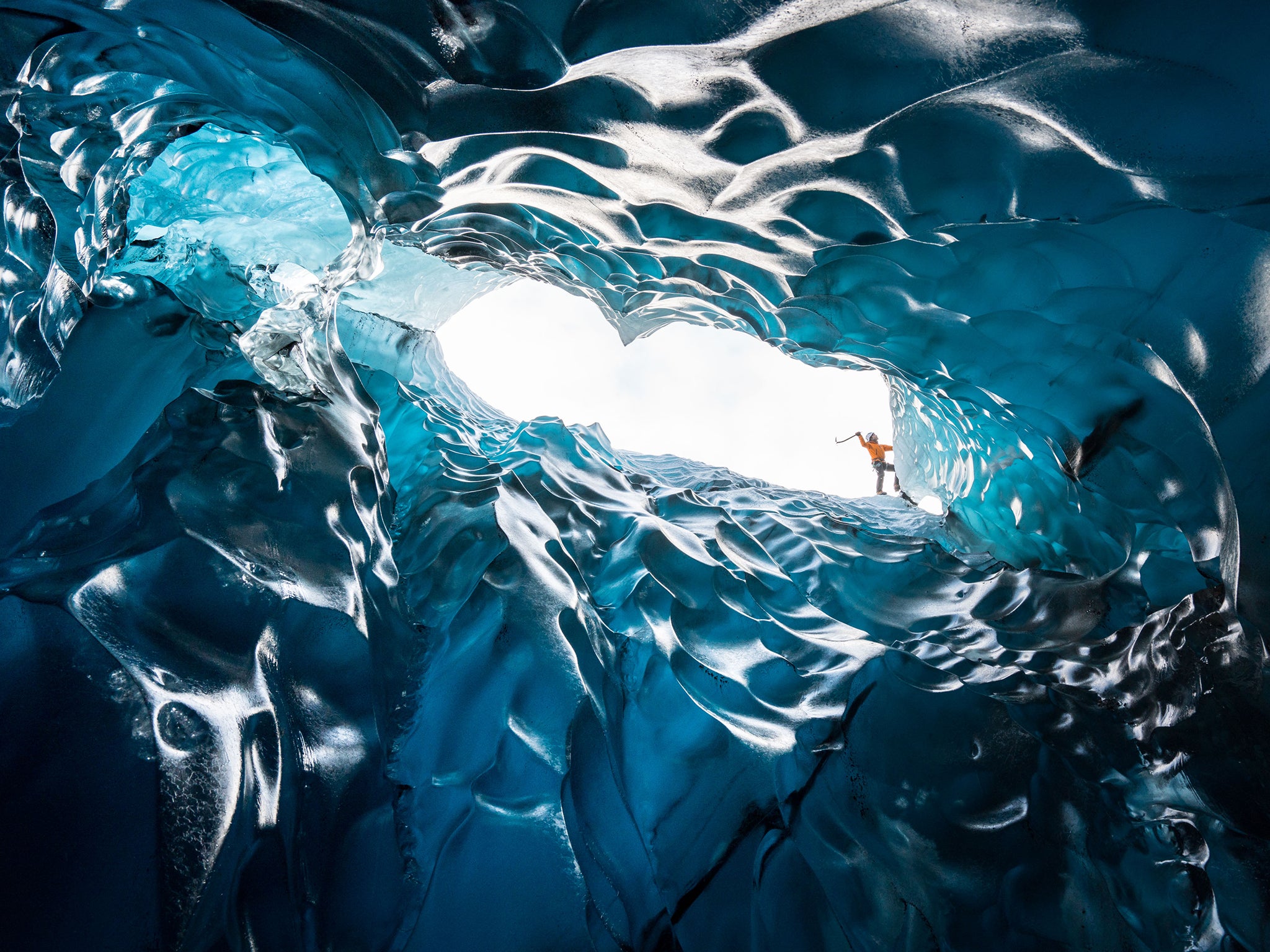 Mikael Buck's photographs of Iceland's caves are truly awe-inspiring