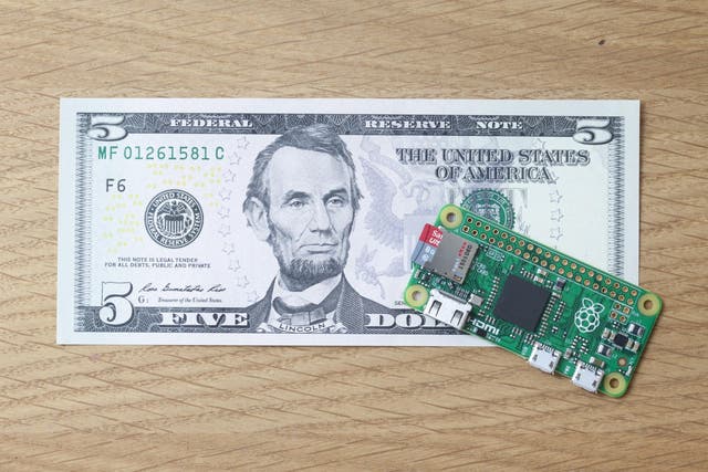 The computer is smaller than a $5 banknote, which is all that is needed to buy it