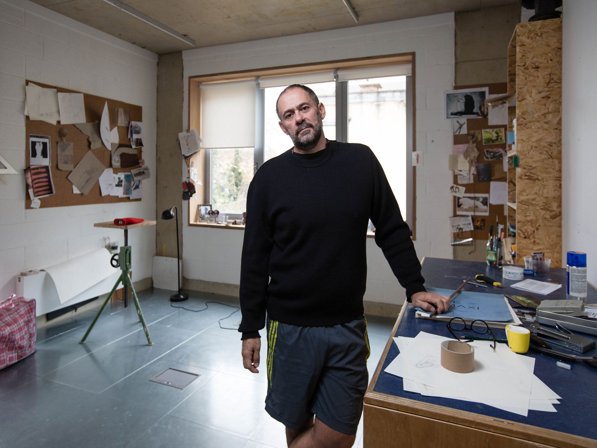 The Italian-born artist at his studio in Hackney, east London Justin Sutcliffe