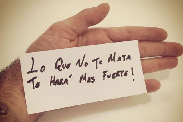 Victor Valdes posted this message, written in Spanish, on his Instagram account