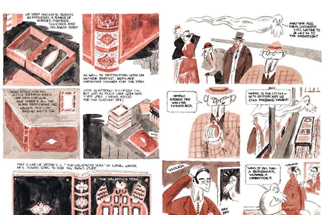 Study in brown: William Goldsmith’s second graphic novel ‘The Bind’ uses a low-contrast colour palette which gives it the visual feel of a book of early photographs