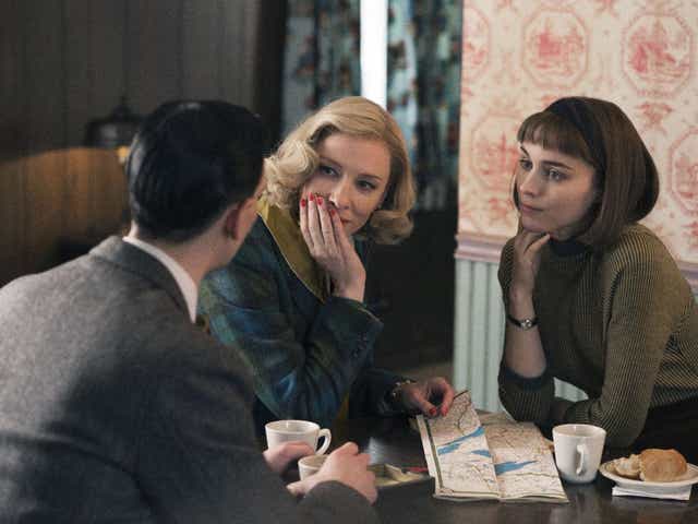 Cate Blanchett, centre, and Rooney Mara, right, in Todd Haynes's 'Carol'