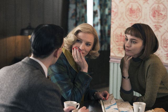 Cate Blanchett, centre, and Rooney Mara, right, in Todd Haynes's 'Carol'