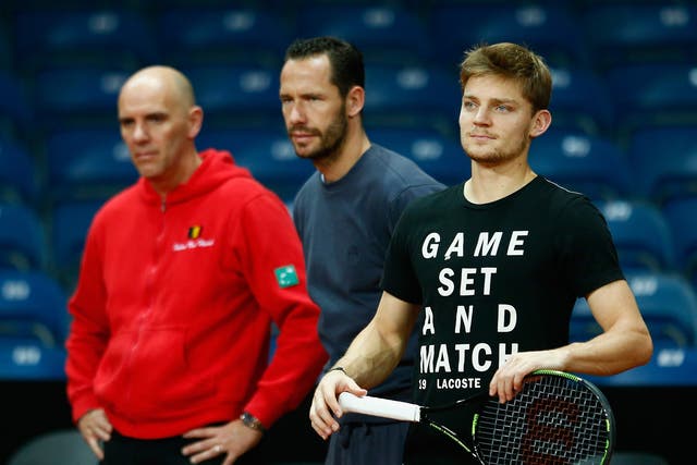 David Goffin, in black, is hoping his country's good fortune continues