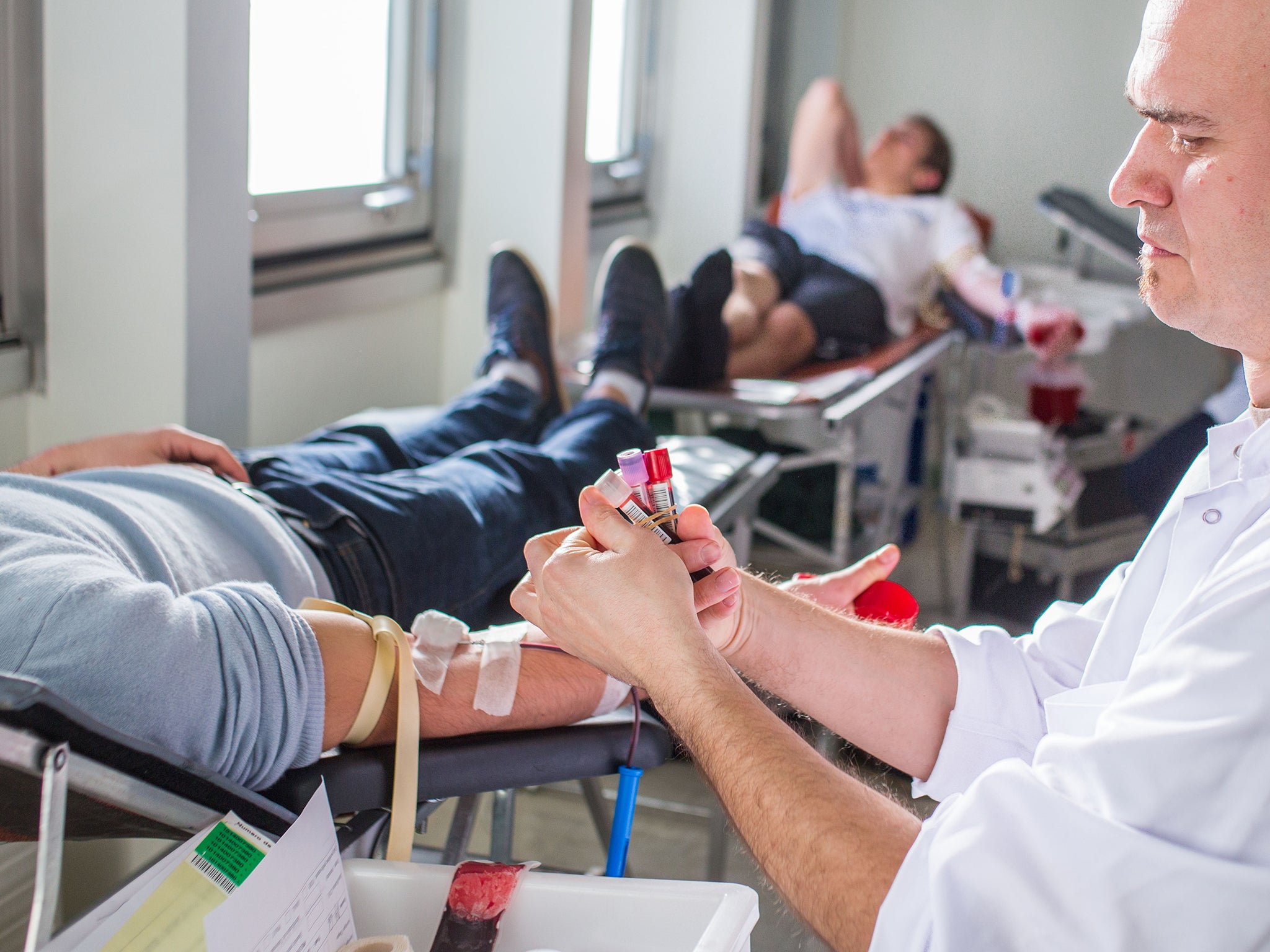 where can gay men donate blood