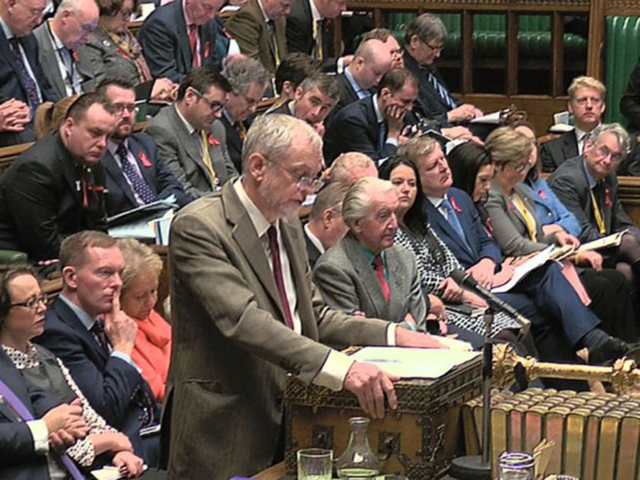 Jeremy Corbyn is facing an open revolt from a majority of his Shadow Cabinet after warning his MPs that he could not support British military action in Syria