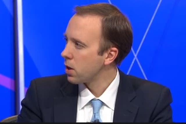 Matt Hancock appears on BBC Question Time