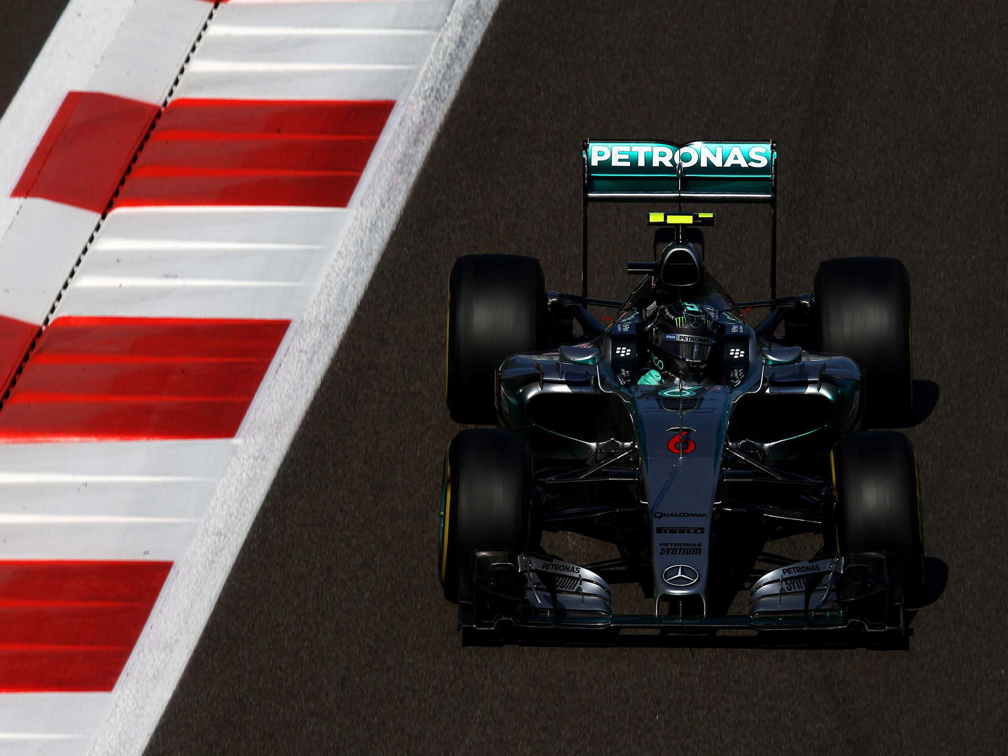 Nico Rosberg finished fastest in second practice for the Abu Dhabi Grand Prix