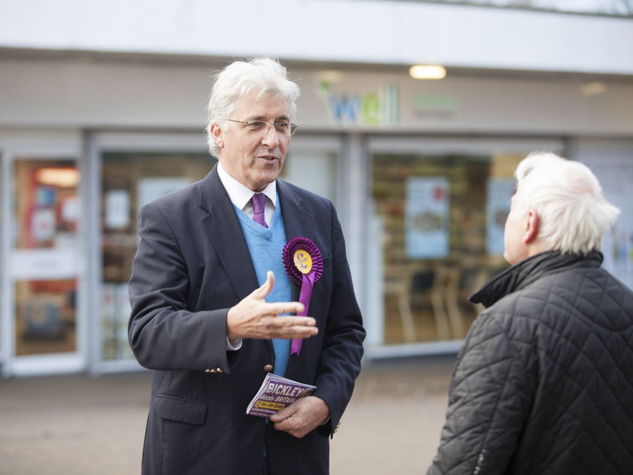 John Bickley canvassing in the constituency