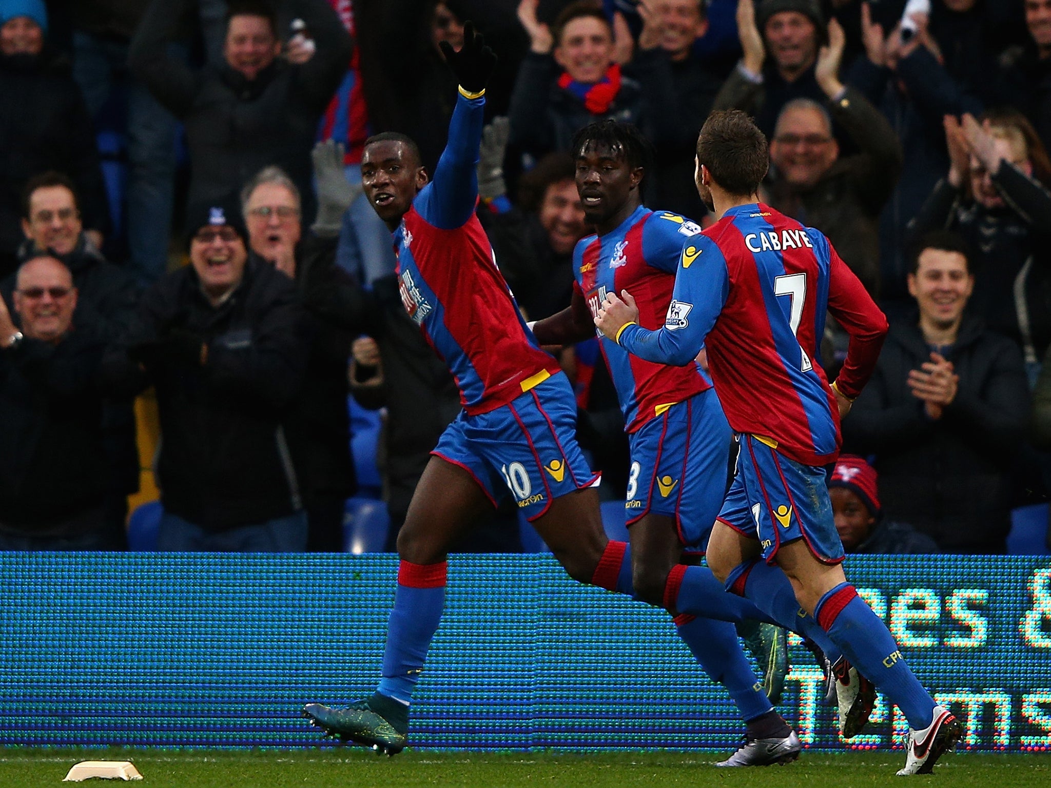 &#13;
Yannick Bolasie scored two in the win&#13;