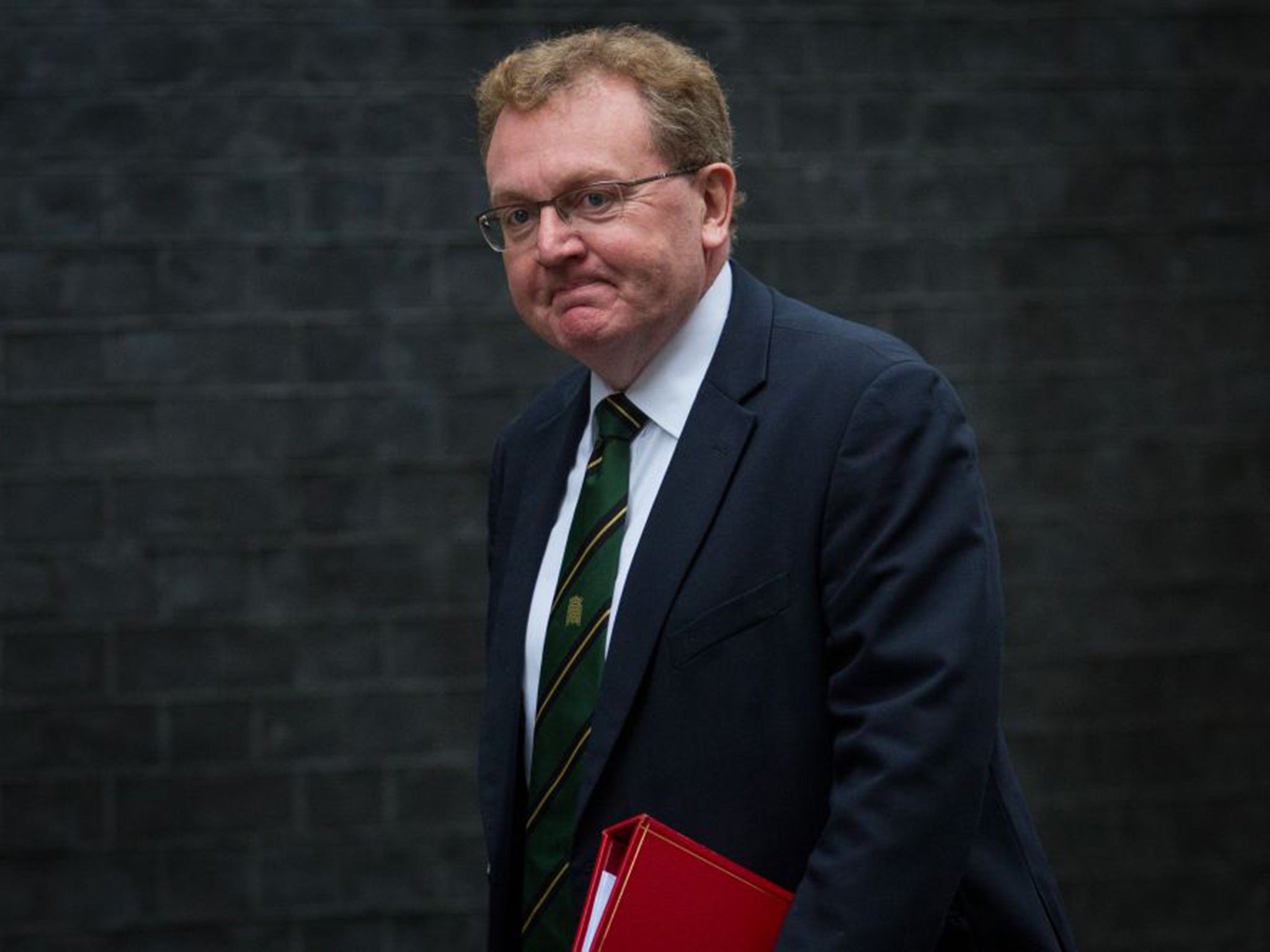 David Mundell, Scotland Secretary, arrives at Downing Street for the government's weekly cabinet meeting on November 17, 2015