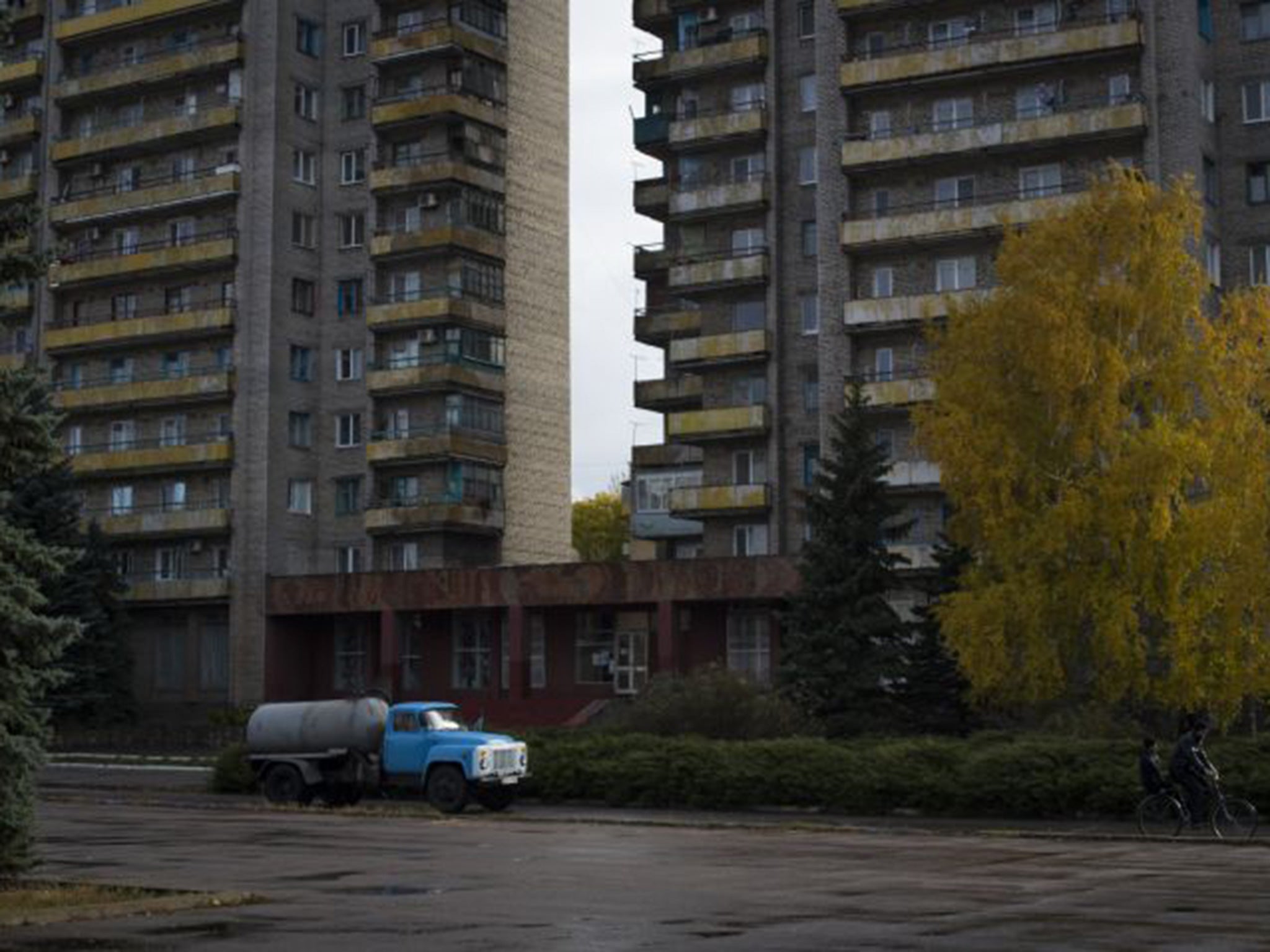 Residential blocks in eastern Ukraine