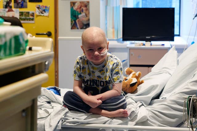 Six-year-old James McCartney, in isolation after a risky bone marrow transplant