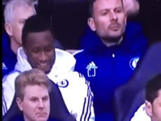 Mikel's reaction to Costa throwing bib at Mourinho was priceless