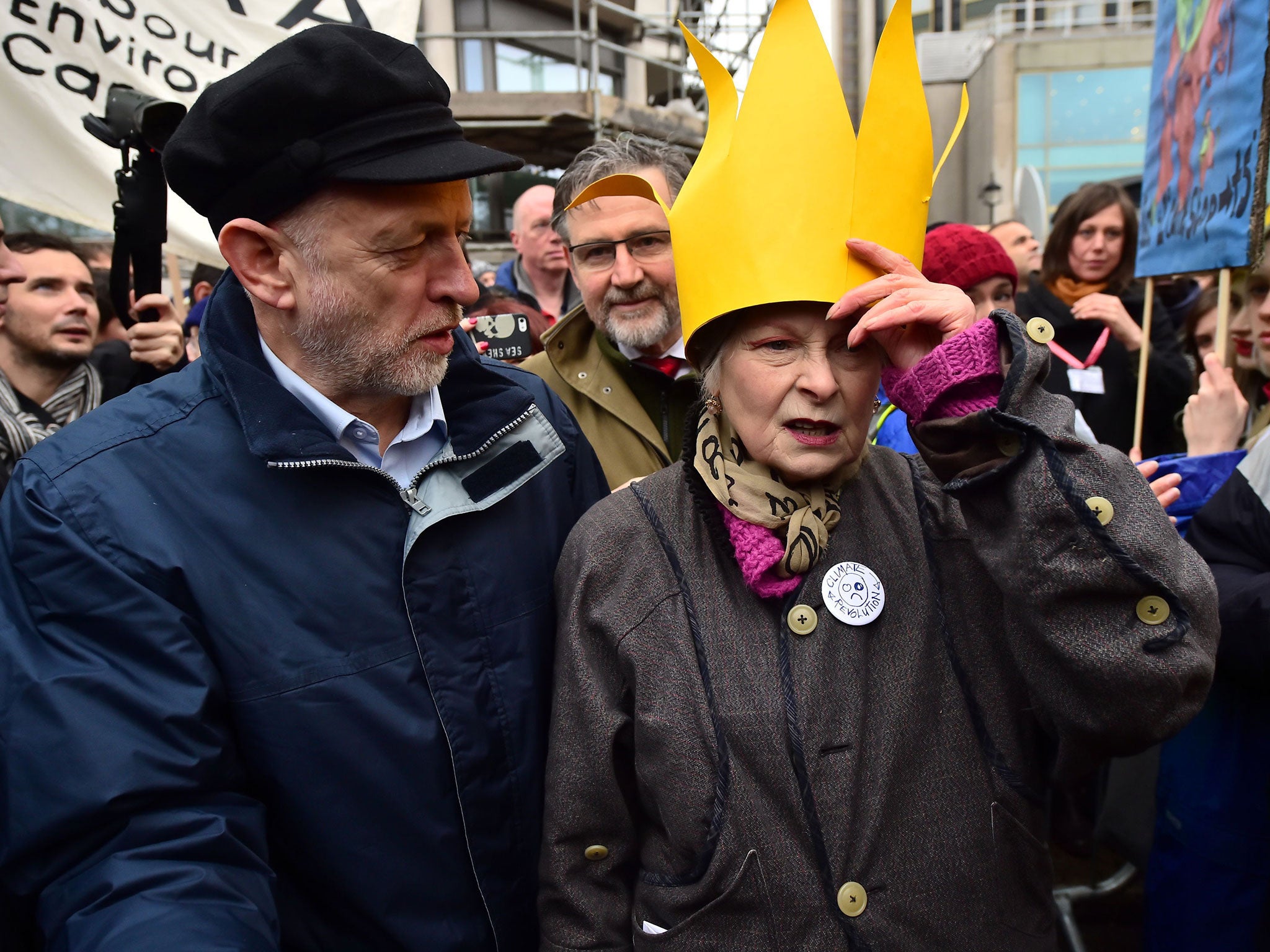 Jeremy Corbyn and Dame Vivienne Westwood join campaigners in London calling for action on climate change