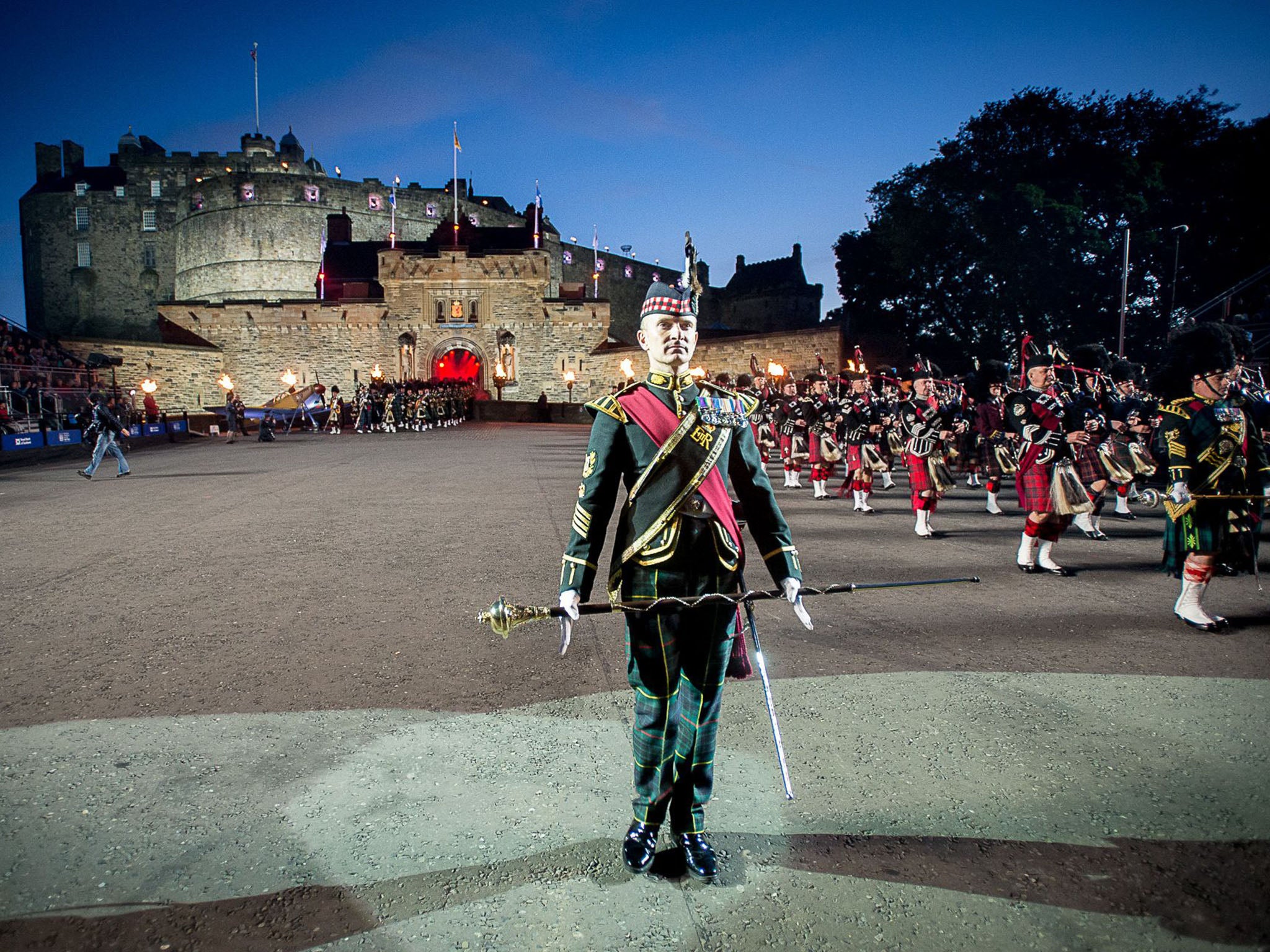 Royal Edinburgh Military Tattoo dress rehearsal, Edinburgh Castle, Scotland