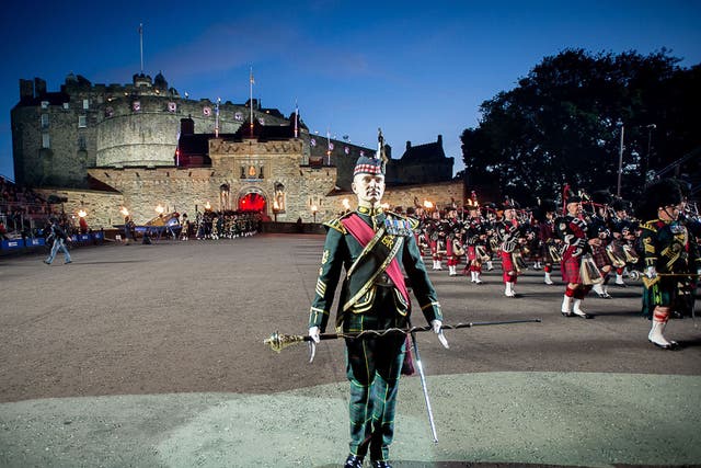 Royal Edinburgh Military Tattoo dress rehearsal, Edinburgh Castle, Scotland