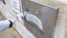 Climate change activists vandalise building ahead of Paris talks