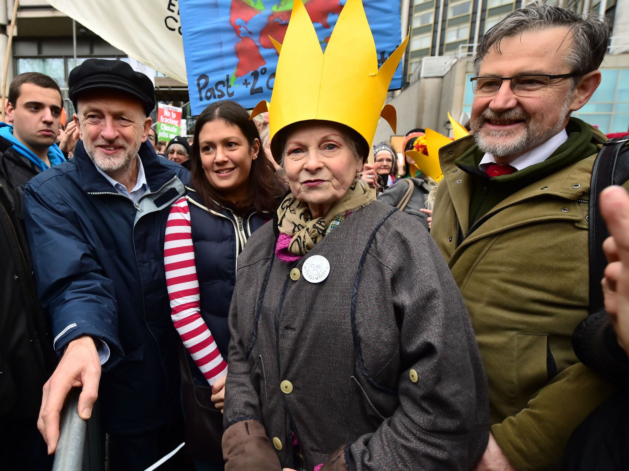 Jeremy Corbyn and Dame Vivienne Westwood among crowds at the climate change march