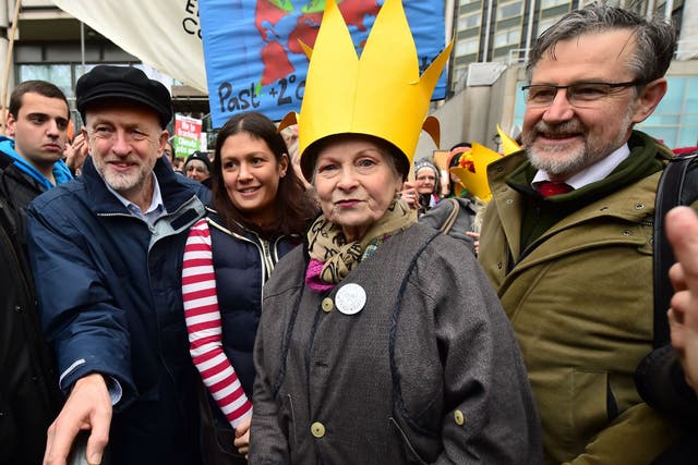 Jeremy Corbyn and Dame Vivienne Westwood among crowds at the climate change march