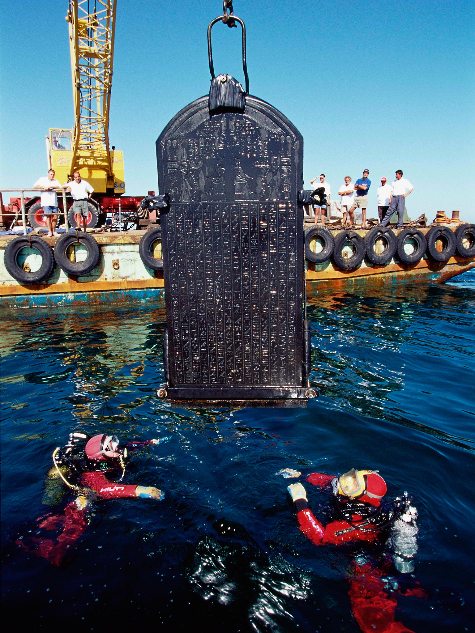 This 1.9m stele of Nectanebo lays out the decree of the pharaohs that imports into Egypt from Greece were subject to a 10 per cent tax